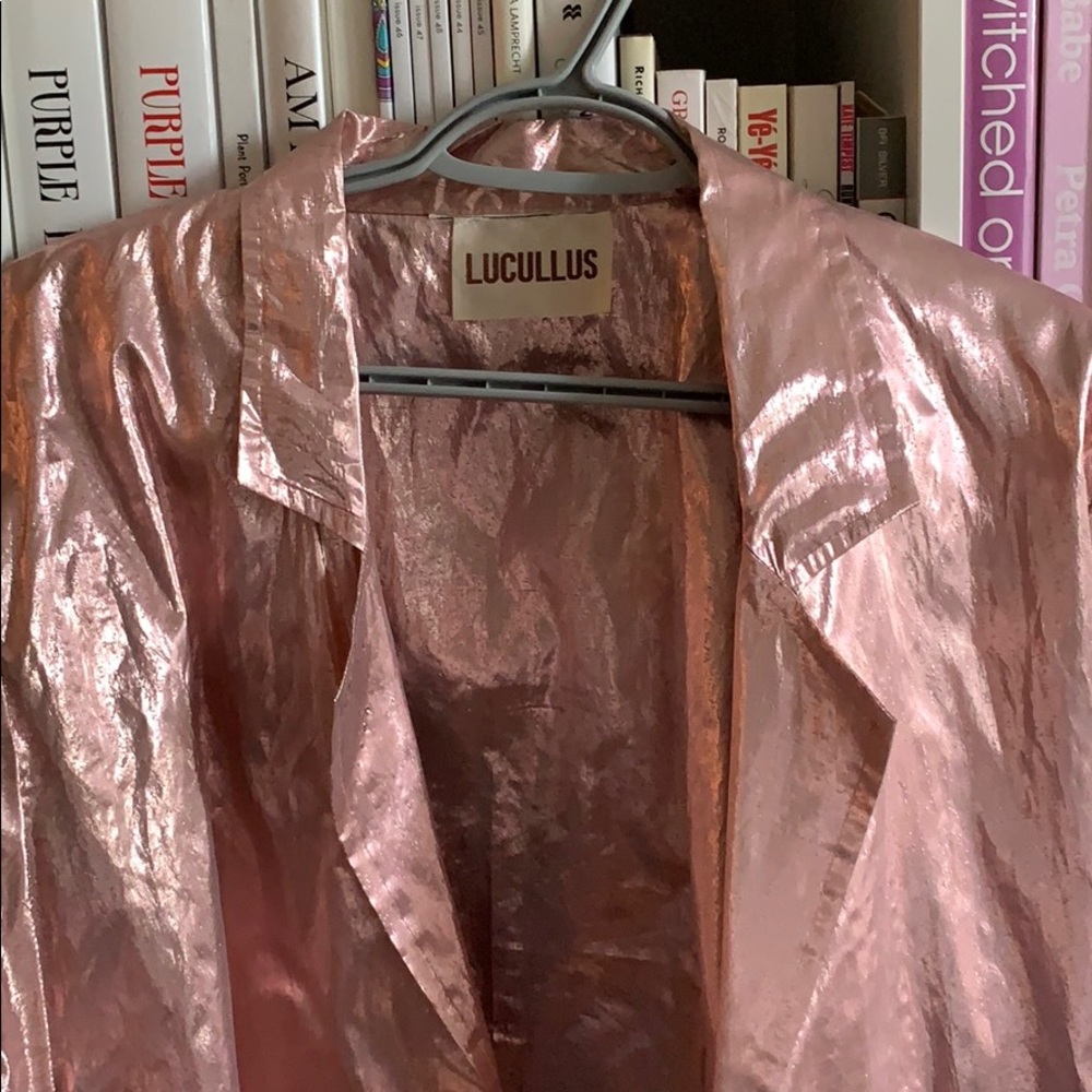 Vintage ‘90s Lucullus Holographic Pink Blazer